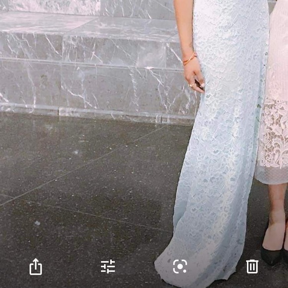 Long mint gown from macys. Worn once. Size 2. Laundered. In like new condition. - Picture 2 of 4